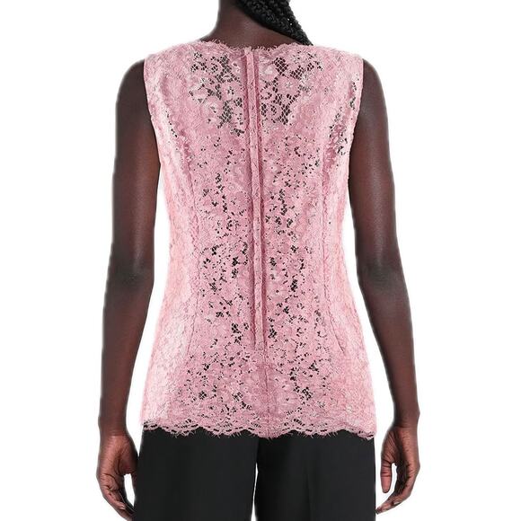 NWT Dolce & Gabbana Pink Lace Sleeveless Tank Top Blouse IT 42 M - Picture 3 of 7